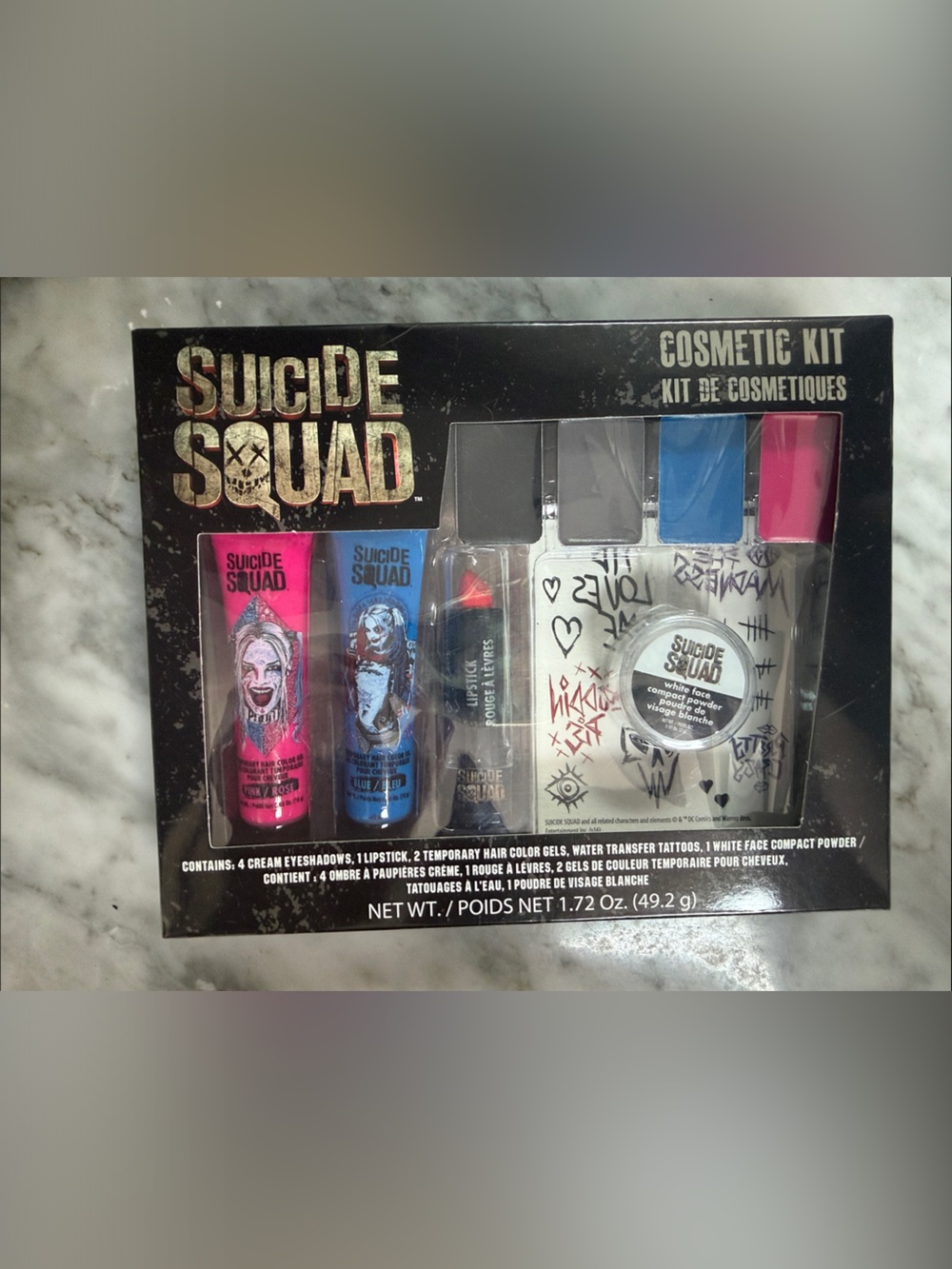 Suicide Squad Harley Quinn Cosmetic Kit — Pink & Blue Party Makeup Set